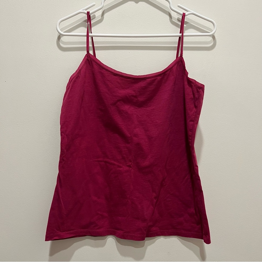 Ann Taylor Women's Pink/raspberry Spaghetti Strap Top cami large y2k